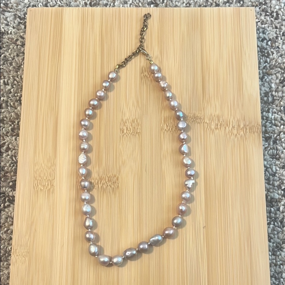 Elegant Pink Pearl Necklace